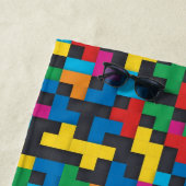 Serviette De Plage Retro Tetris Blocks Seamless Pattern (En situation)