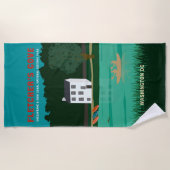 Serviette De Plage Retro Travel Poster Fletcher's Cove Washington DC (Devant)