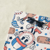 Serviette De Plage Retro Vintage Baseball Personnalisé (En situation)
