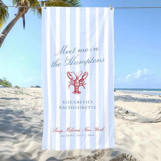 Serviette De Plage Retrouvez-Moi dans la Bachelorette des Hamptons