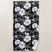 SERVIETTE DE PLAGE RÊVE POLYNÉSIEN (NOIR) (Devant)