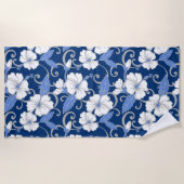 SERVIETTE DE PLAGE RÊVE POLYNÉSIENNE (BLEU) (Devant)