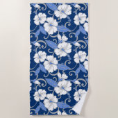 SERVIETTE DE PLAGE RÊVE POLYNÉSIENNE (BLEU) (Devant)