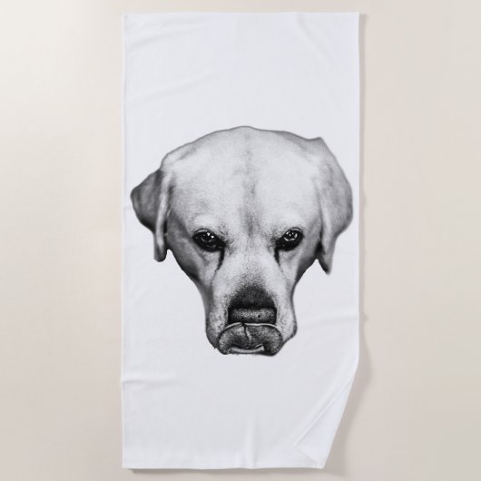 Serviette De Plage Reverie en niveaux de gris (Devant)