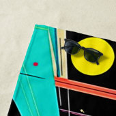 Serviette De Plage Rêves vifs : une odyssée néon (En situation)