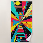 Serviette De Plage Rêves vifs : une odyssée néon (Devant)