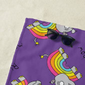 Serviette De Plage Rhino Rainbow Funny Kids (En situation)
