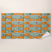 Serviette De Plage Rhombuses with Starbursts  (Devant)