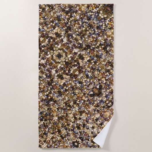 Serviette De Plage Richesse de perles de rocaille (Devant)