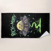 Serviette De Plage RICK ET MORTY™ | Graphique de vol spatial illustré (Devant)