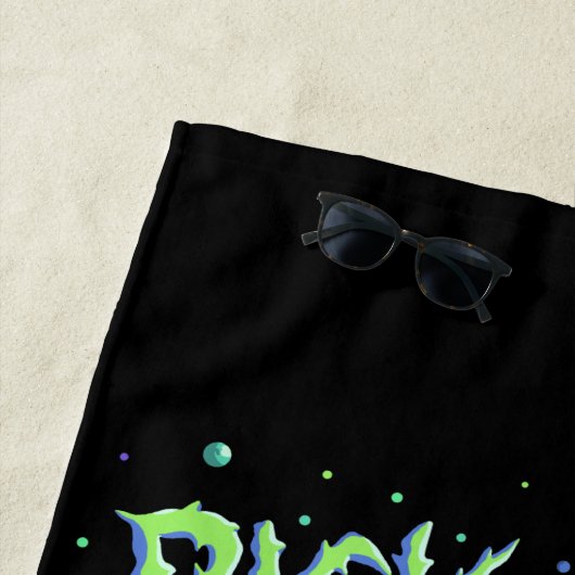 Serviette De Plage RICK ET MORTY™ | Graphique de vol spatial illustré (En situation)