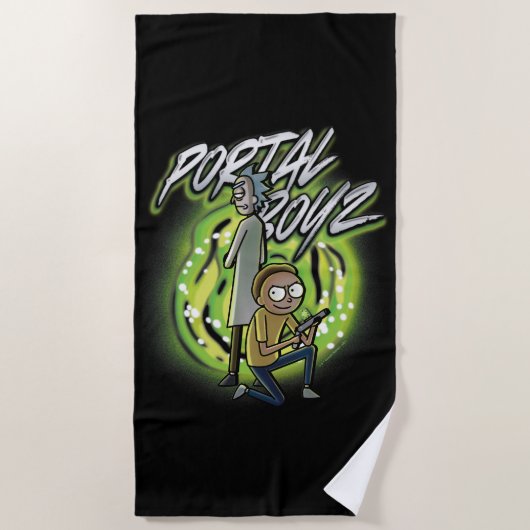 Serviette De Plage Rick et Morty - Portal Boyz (Devant)