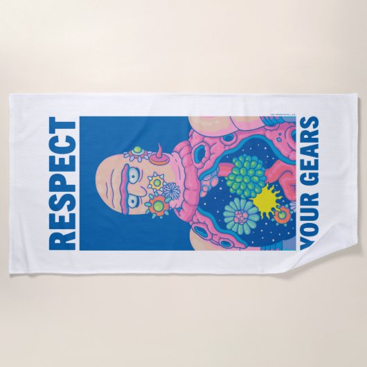 Serviette De Plage RICK ET MORTY™ | Respectez vos engrenages (Devant)