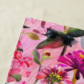 Serviette De Plage Rideau de douche à fleurs esthétique (En situation)