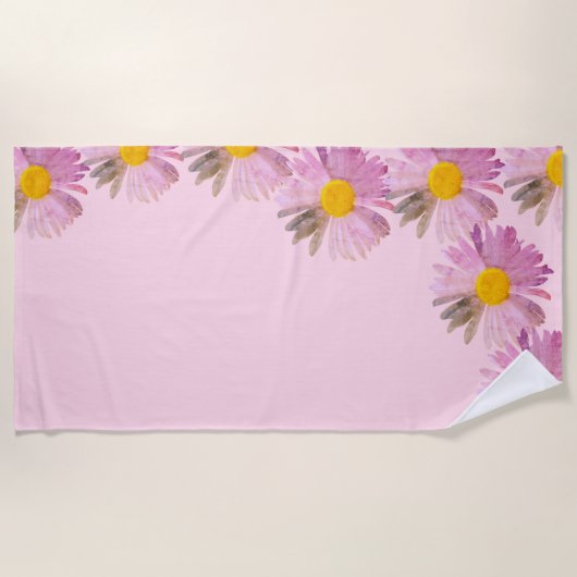 Serviette De Plage Rideau De Douche Daisy Delight - Imprimé (Devant)