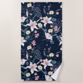 Serviette De Plage Rideau de douche floral esthétique (Devant)