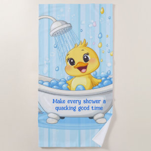 Serviette De Plage Rideau de douche personnalisé Canard en caoutchouc