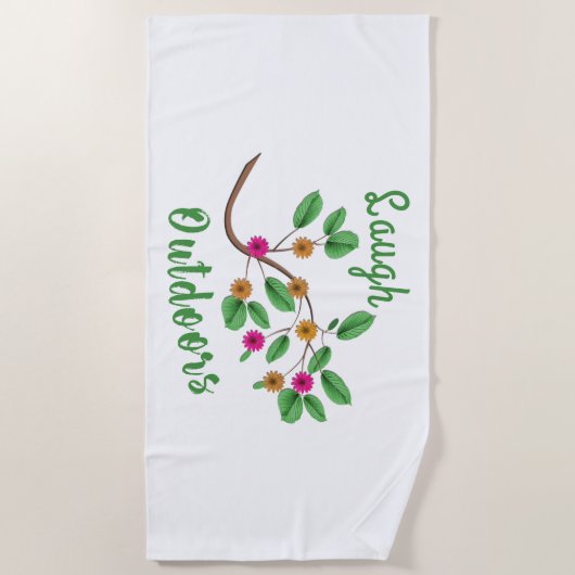 Serviette De Plage Rire à l'extérieur (Devant)
