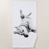 Serviette De Plage Rires ensoleillées (Devant)