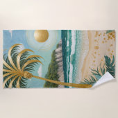 Serviette De Plage Rives d'or (Devant)