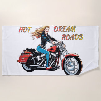 Serviette De Plage Roads Girl Hot Dream