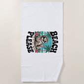 Serviette De Plage Roatan Honduras Sloth Summer (Devant)