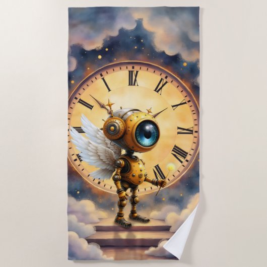 Serviette De Plage Robby le Gardien du Temps ailé – Série Les Ailes d (Devant)