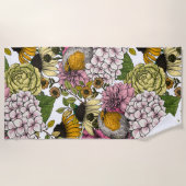 Serviette De Plage Robins dans le jardin (Devant)
