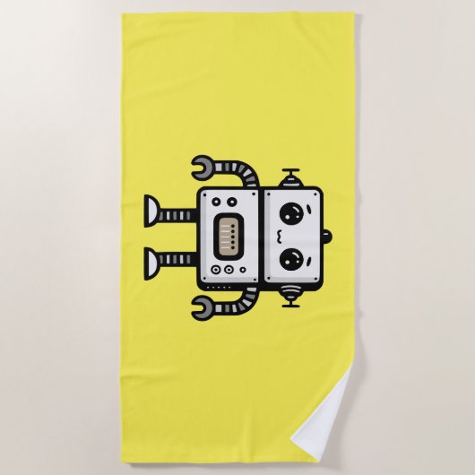 Serviette De Plage Robot (Devant)