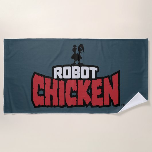 Serviette De Plage Robot Chicken Logo (Devant)