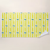 Serviette De Plage Robot Chicken Stripe Pattern (Devant)