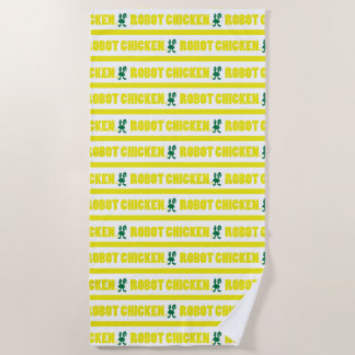 Serviette De Plage Robot Chicken Stripe Pattern