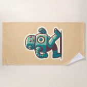 Serviette De Plage Robot Runner (Devant)