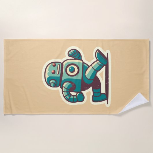 Serviette De Plage Robot Runner (Devant)