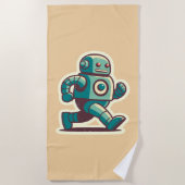Serviette De Plage Robot Runner (Devant)
