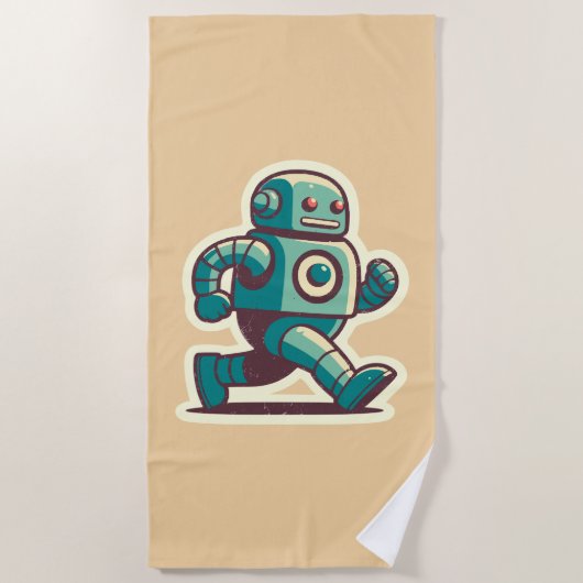 Serviette De Plage Robot Runner (Devant)