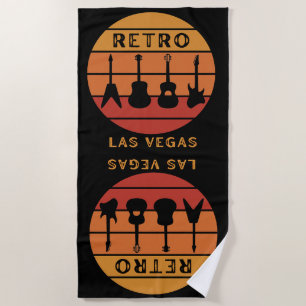 Serviette De Plage Rocher rétro Las Vegas Beach Towel