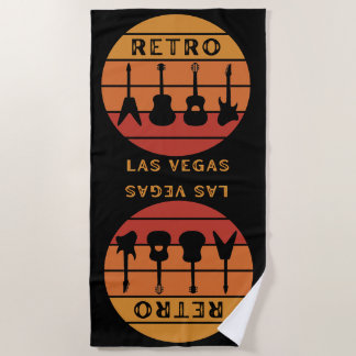 Serviette De Plage Rocher rétro Las Vegas Beach Towel