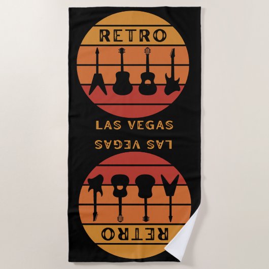 Serviette De Plage Rocher rétro Las Vegas Beach Towel (Devant)