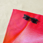 Serviette De Plage Rocher rose et orange pâle (En situation)