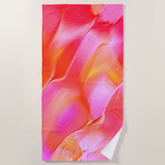 Serviette De Plage Rocher rose et orange pâle (Devant)