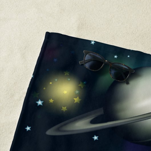 Serviette De Plage Rocketship Space Adventure Personnalisez (En situation)