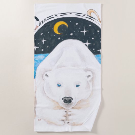 Serviette De Plage Roi des ours polaires (Devant)