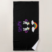 Serviette De Plage Roi Licorne (Devant)