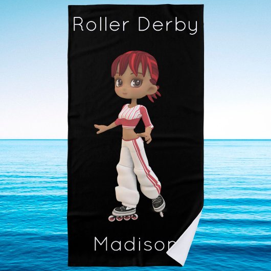 Serviette de plage Roller Derby