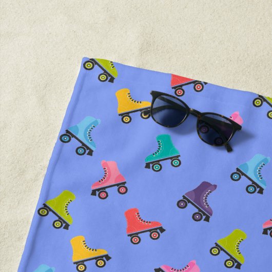 Serviette De Plage Roller Skates Skating Design Beach Towel (En situation)