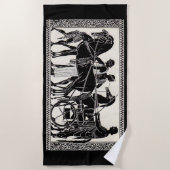 Serviette De Plage Romancient men and horses (Devant)