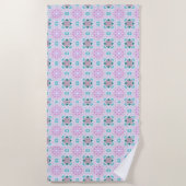 SERVIETTE DE PLAGE ROMANTIQUE FLORAL (Devant)