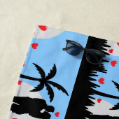 serviette de plage ROMANTIQUE TROPICAL (En situation)