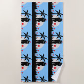 serviette de plage ROMANTIQUE TROPICAL (Devant)
